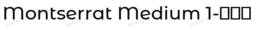 Montserrat Medium 1字体转换 Montserrat Medium 1字体转换
